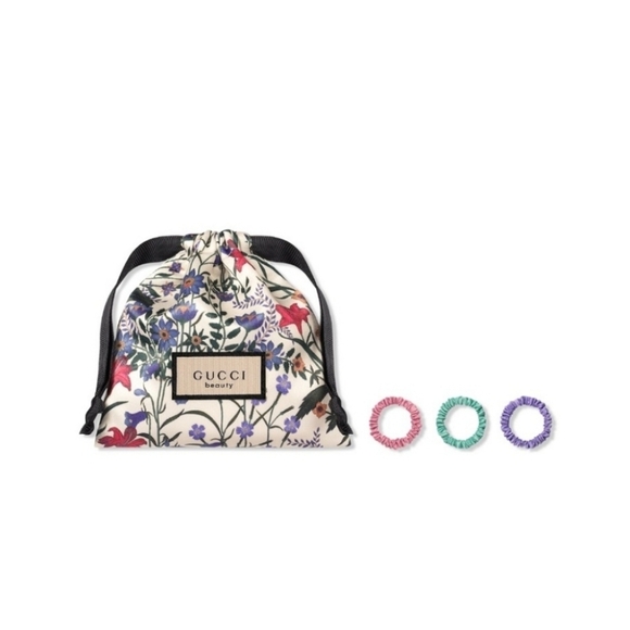 🔹️ GUCCI 🔹️Authentic three hair ties with dust bag ✨️💜 - Picture 2 of 2